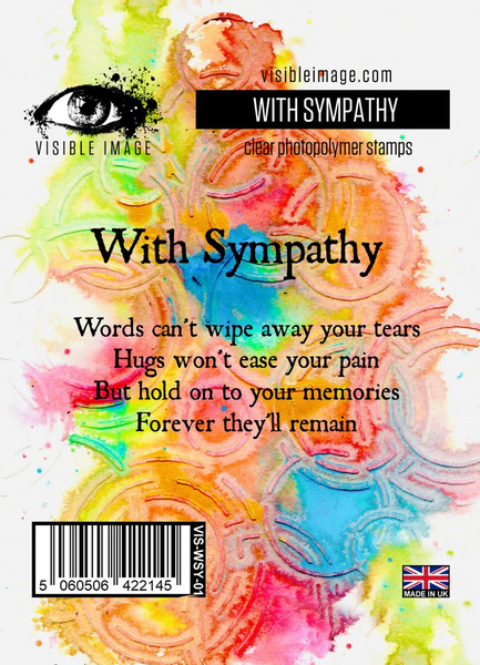 Visible Image, A7 Clear Stamp Set, With Sympathy (VIS-WSY-01)