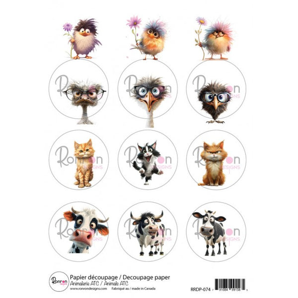 Ronron Designs, Rice Paper, ATC Pet Shop - Scrapbooking Fairies