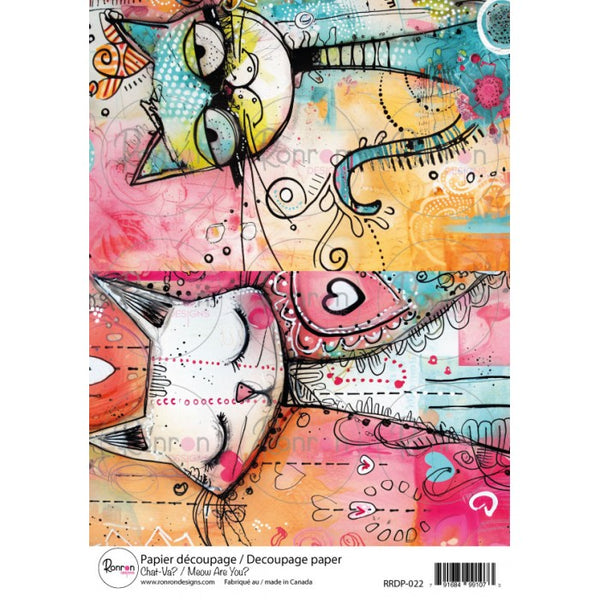 Ronron Designs, Rice Paper, Meow Are You? - Scrapbooking Fairies