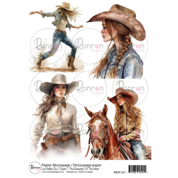 Ronron Designs, Rice Paper, The Beauties of the West - Scrapbooking Fairies