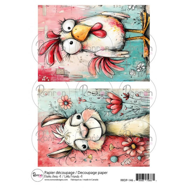 Ronron Designs, Rice Paper, Little Friends 4 - Scrapbooking Fairies