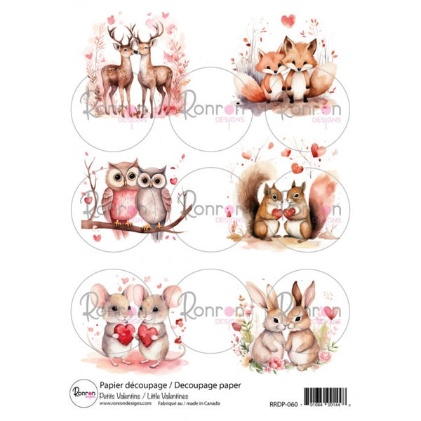 Ronron Designs, Rice Paper, Little Valentines