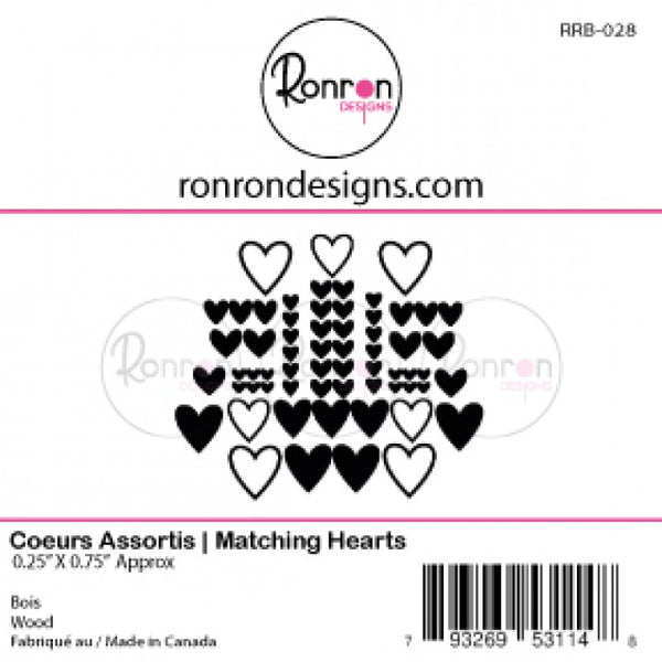 Ronron Designs, Wooden Shapes, Assorted Hearts - Scrapbooking Fairies