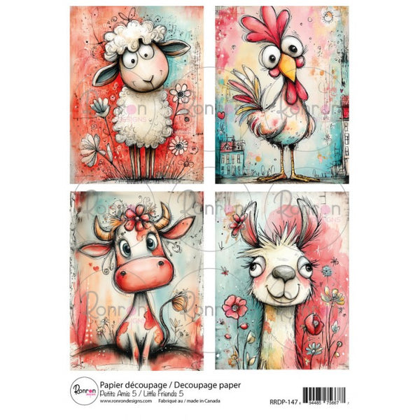 Ronron Designs, Rice Paper, Little Friends 5 - Scrapbooking Fairies