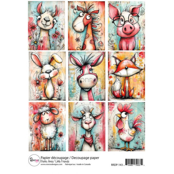 Ronron Designs, Rice Paper, Little Friends - Scrapbooking Fairies