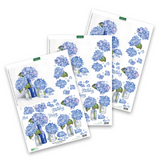 Katy Sue, Die Cut Decoupage, Blue Hydrangeas (Pack Of 3)