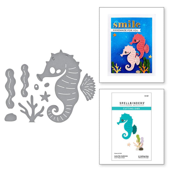 Spellbinders. Etched Die From The Out And About Collection, Luna The Seahorse (S1-137)