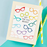 Spellbinders Etched Dies From The Monster Birthday Collection, Smart Glasses (S2-379)