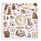 Stamperia, Single-Sided Paper Pad 8"X8" 22/Pkg, Quiet Days (SBBSXB19)