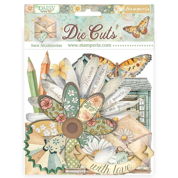 Stamperia Chip-Board Die-Cuts, Daisy Art (DFLDC126)