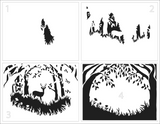 The Crafters Workshop, 8.5X11 Layering Stencil, A2 Layered Forest Scene (TCW6025)