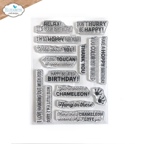 Elizabeth Craft Clear Stamps, Jungle Sentiments(CS349)
