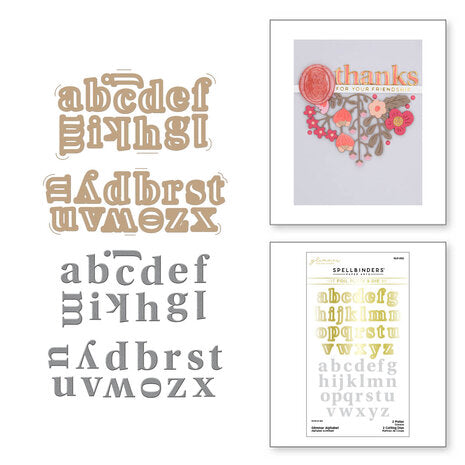 Spellbinders, Hot Foil Plate & Dies Set from the Sealed for Summer Collection, Glimmer Alphabet (GLP-392) - Scrapbooking Fairies