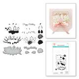 Spellbinders Stamp & Die Set From Sweet Serenade Notecards Collection by Becca Feeken, Lyrical Layered Florals (SDS-170)