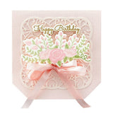 Spellbinders Stamp & Die Set From Sweet Serenade Notecards Collection by Becca Feeken, Lyrical Layered Florals (SDS-170)