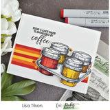Picket Fence Studios 4"X4" Clear Stamp Set, Sponsored by Coffee