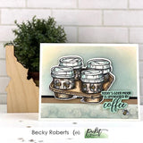 Picket Fence Studios 4"X4" Clear Stamp Set, Sponsored by Coffee