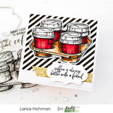 Picket Fence Studios 4"X4" Clear Stamp Set, Sponsored by Coffee