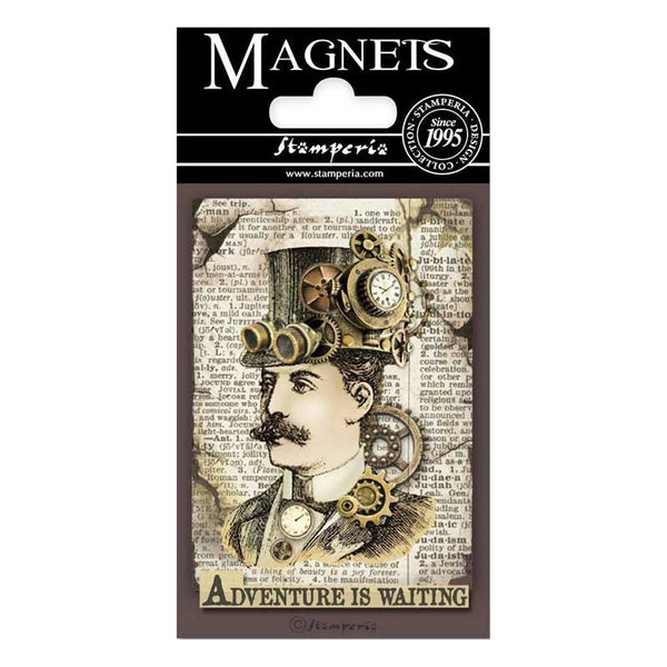 Stamperia Magnet 2.25"X3.25", Voyages Fantastiques, Man
