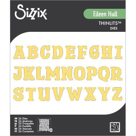 Sizzix Thinlits 26PK Die Set, Nora Alphabet by Eileen Hull (667065)