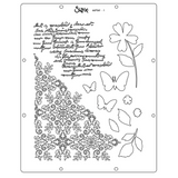 Sizzix A4 (8"x10") Stencil by 49 & Market, Petal Play (667061)