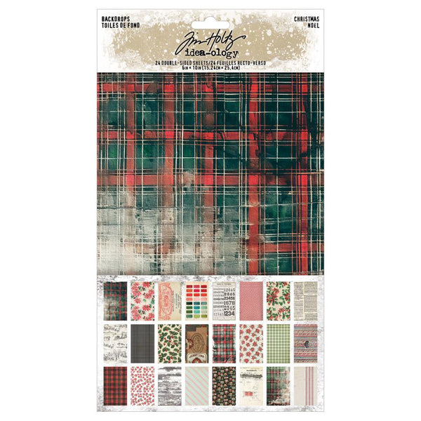 Tim Holtz Idea-Ology Backdrops Double-Sided Cardstock, Backdrops (TH94443)