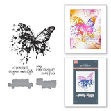 Spellbinders, Press Plate & Die Set, Butterfly Splatter (BP-323)