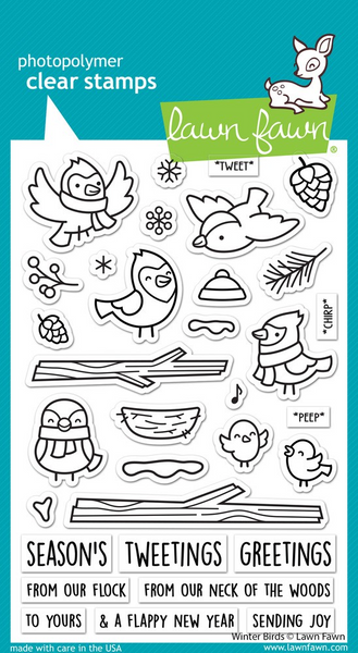 Lawn Fawn, Lawn Fawn Stamps, Winter Birds (LF3225)
