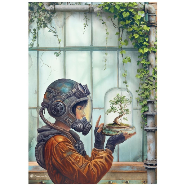 Stamperia, Rice Paper Sheet A4, A New Beginning, Terrarium (DFSA41106)