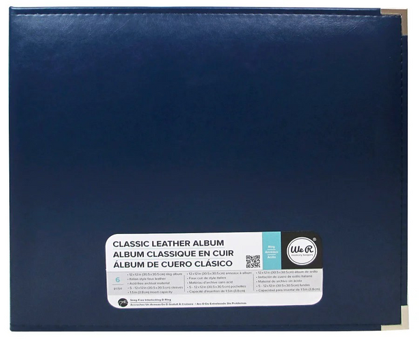 We R Classic, Leather D-Ring Album 12"X12", Cobalt (#660913)