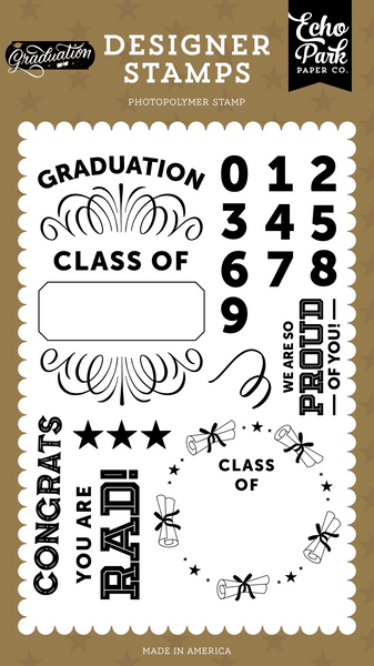 Echo Park Paper, Clear Stamps, Graduation, Class of (GR298042)