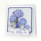 Katy Sue, Die Cut Decoupage, Blue Hydrangeas (Pack Of 3)