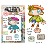 AALL And Create A7 #TP-1377 Photopolymer Clear Stamp Set, Paper Hug by Janet Klein