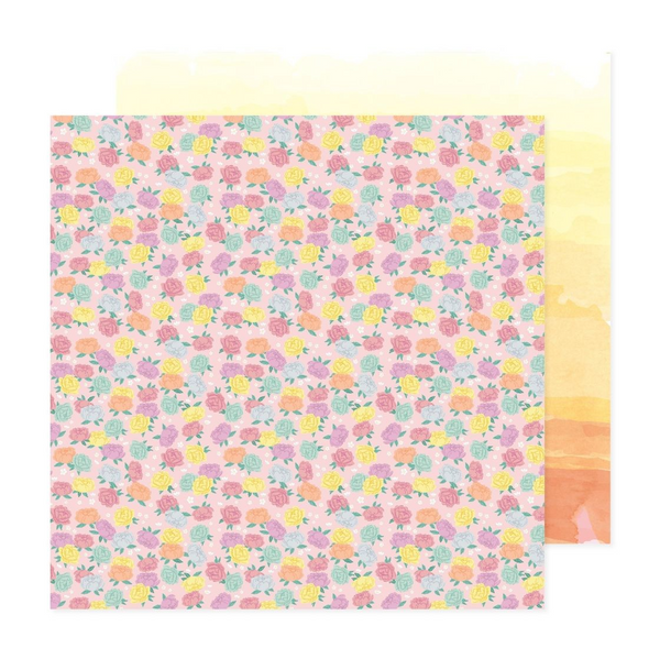 American Crafts Patterned Double-Sided Cardstock 12"X12", Rainbow Avenue, Sunrise Happiness (34025858)