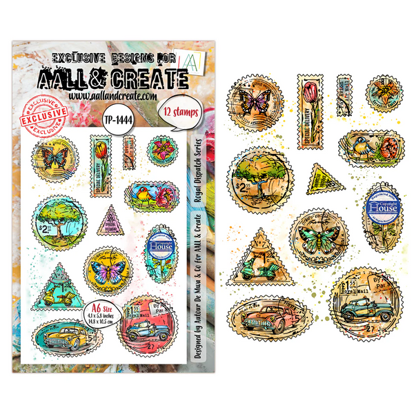 AALL And Create A6 #TP-1444 Photopolymer Clear Stamp Set, Royal Dispatch Series by Autour De Mwa & Co.