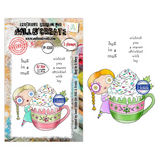 AALL & Create, #TP-1388, Hug In A Mug, A7 Clear Stamp, Designed by Janet Klein