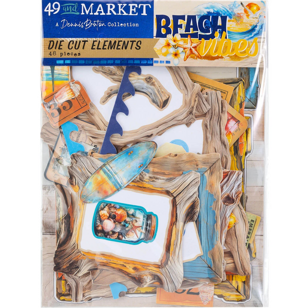 49 and Market, Die-Cut Ephemera Set, Beach Vibes (DBV-32178)