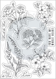 Craft Consortium, Belle Fleur, Polymer Clear Stamp, Belle Fleur (CCSTMP075)