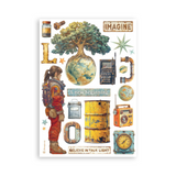 Stamperia, A5 Washi Pad 8/Pkg, A new Beginning (SBW31)