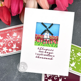 Hero Arts Looking Glass Dies, 2.1"x2.1", Windmill Tulips (DI883)
