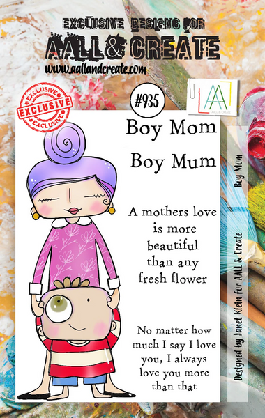 AALL & Create, A7 Clear Stamp by Janet Klein, Boy Mom (#935)