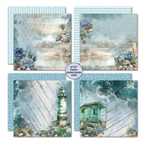3Quarter Designs, Coastal Boardwalk, 12x12 Design Paper & Diecuts Set