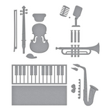 Spellbinders, Mini Musical Instruments Etched Dies by Bibi Cameron (S4-1445)