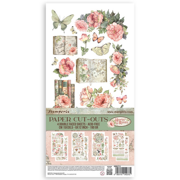 Stamperia, Paper Cut-Outs, House Of Roses (SBBCT11)