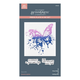 Spellbinders, Press Plate & Die Set, Butterfly Splatter (BP-323)