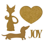 Stamperia, Crafty Shapes, Furry Friends, Dog And Cat Silhouette (KLSM67)