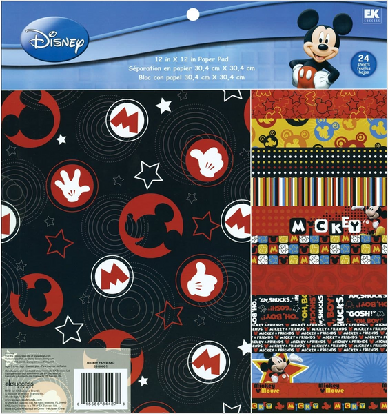 EK Success, 12"x12" Disney Mickey Paper Pad, 24 pcs (53-80001)