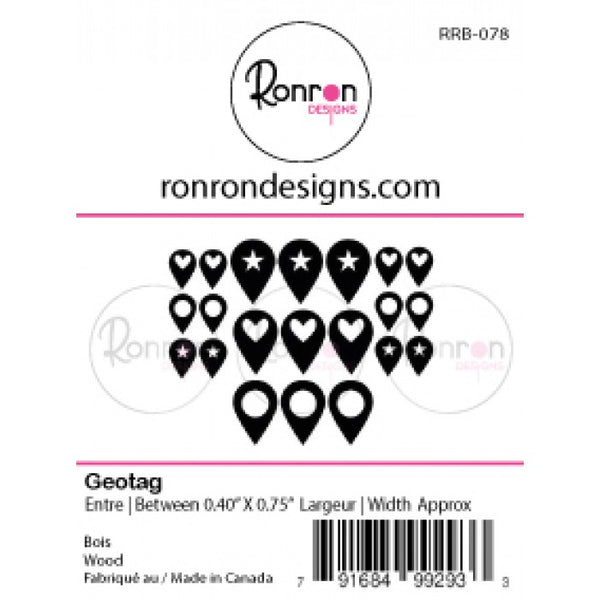 Ronron Designs, Wooden Shapes, Geotag