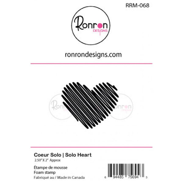 Ronron Designs, Foam Stamps, Solo Heart - Scrapbooking Fairies