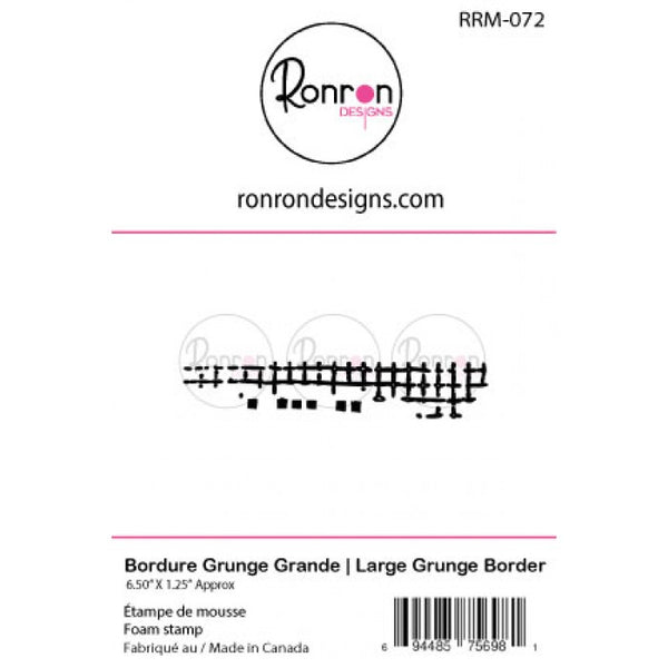 Ronron Designs, Foam Stamps, Grunge Border Large - Scrapbooking Fairies